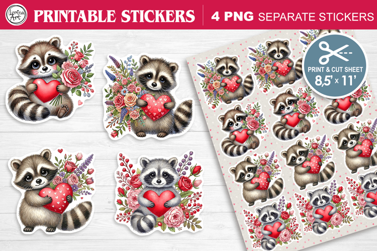 LOVE STICKER. Print & Cut Stickers 300 PNG