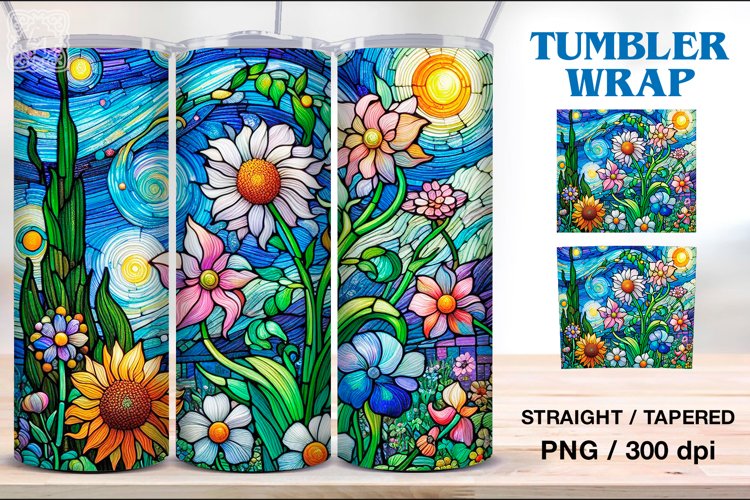 Stained Glass Tumbler, 20 oz Tumbler Wrap example image 1
