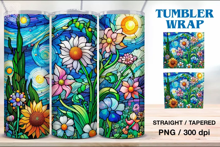 Stained Glass Tumbler, 20 oz Tumbler Wrap