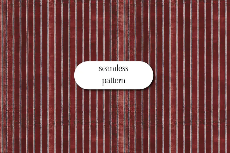 Vintage Burgundy Red Stripes Seamless Pattern