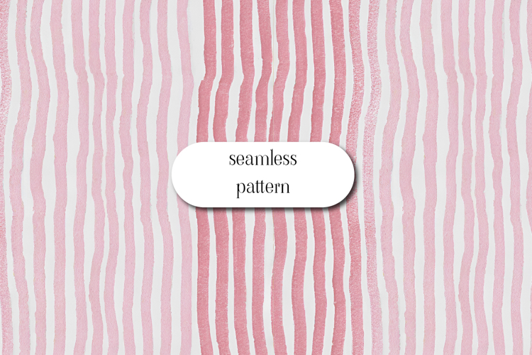 Pink Wavy Stripe Seamless Pattern Pastel Lines JPG example image 1