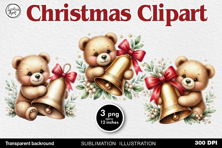 Cozy Christmas. Christmas Bell. PNG sublimation