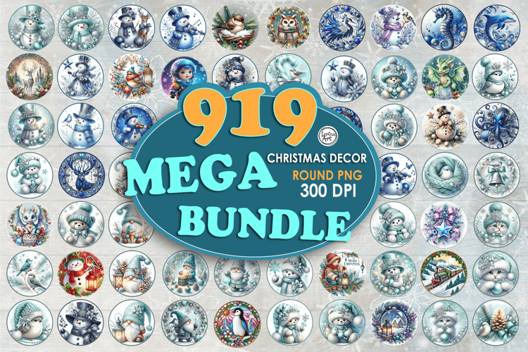 919 Christmas Decor |MEGA BUNDLE | PNG Sublimation