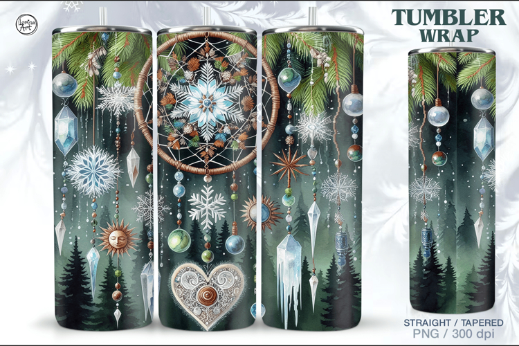 Christmas Celestial Tumbler Wrap 20 oz