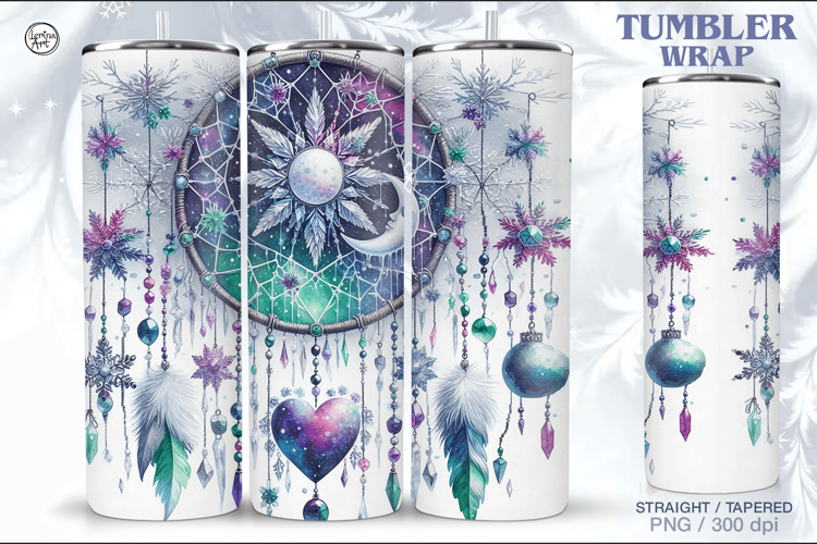 Christmas Celestial Seamless Tumbler Wrap 20 oz