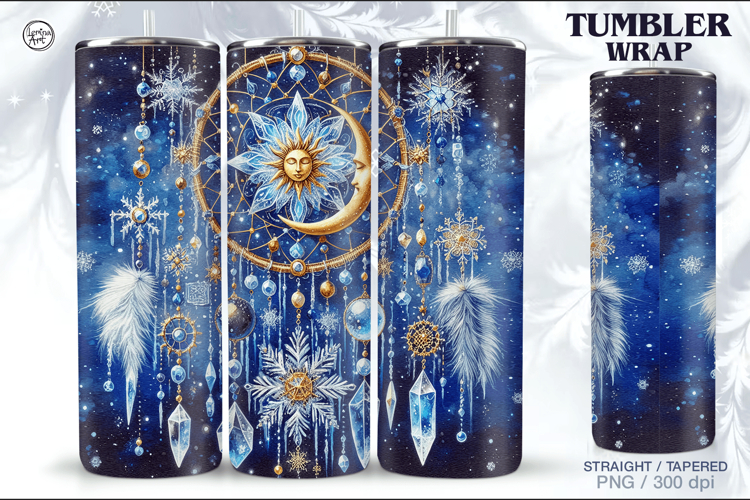 Christmas Celestial Tumbler Wrap 20 oz