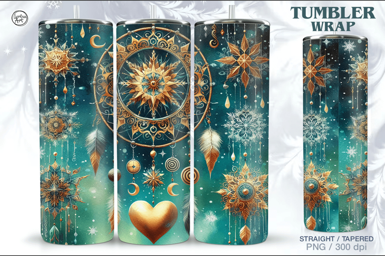 Christmas Celestial Tumbler Wrap 20 oz