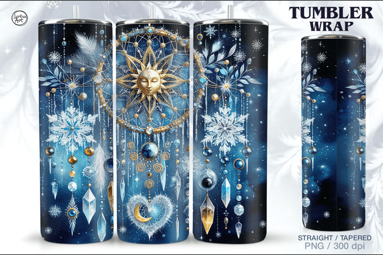 Christmas Celestial Tumbler Wrap 20 oz