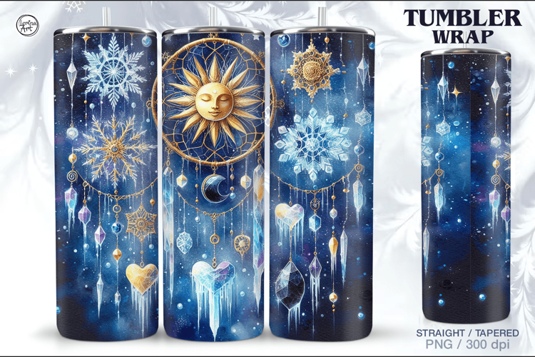 Christmas Celestial Tumbler Wrap 20 oz