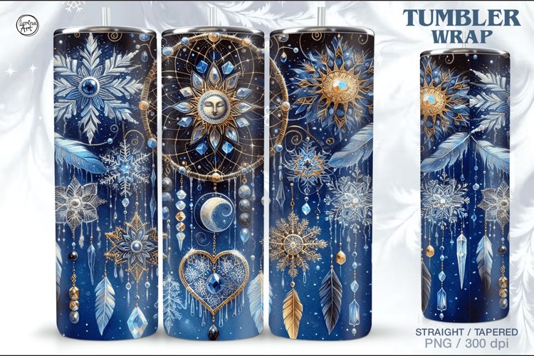 Christmas Celestial Tumbler Wrap 20 oz