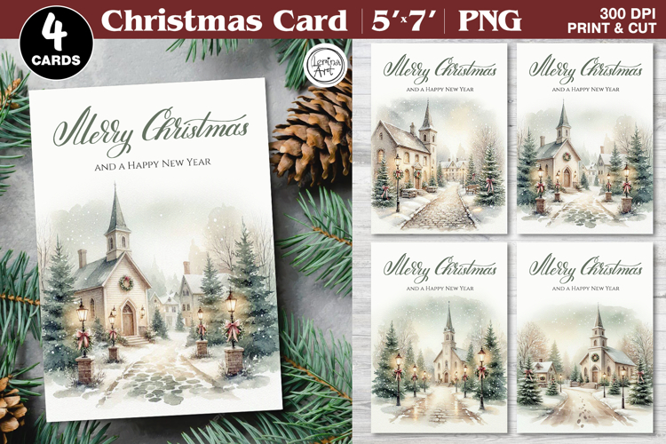 Merry Christmas Card. Printable cards