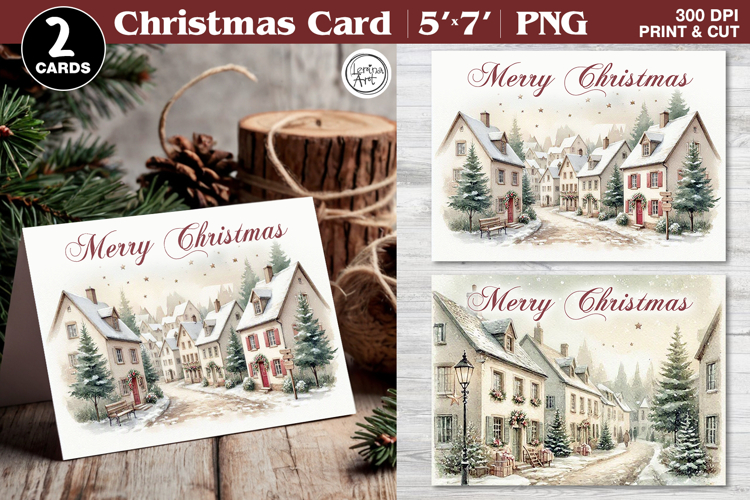 Merry Christmas Card. Printable cards