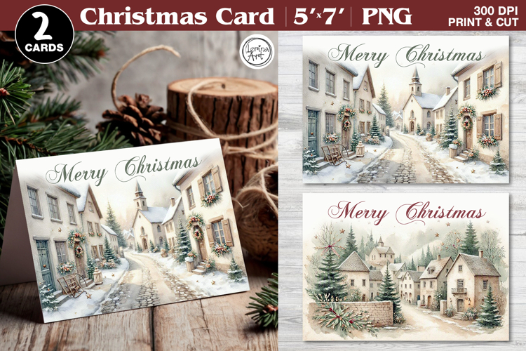 Merry Christmas Card. Printable cards
