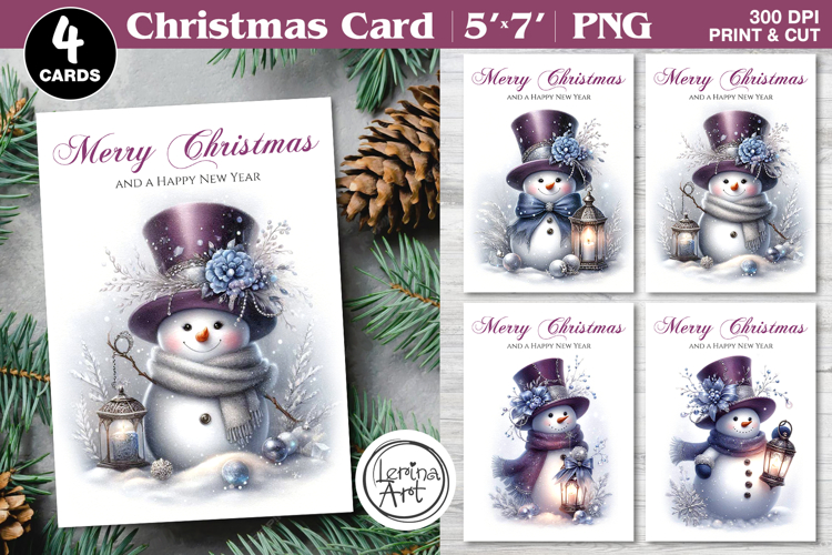Merry Christmas Card. Printable cards