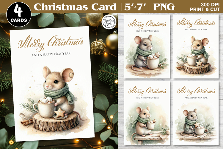 Merry Christmas Card. Printable cards