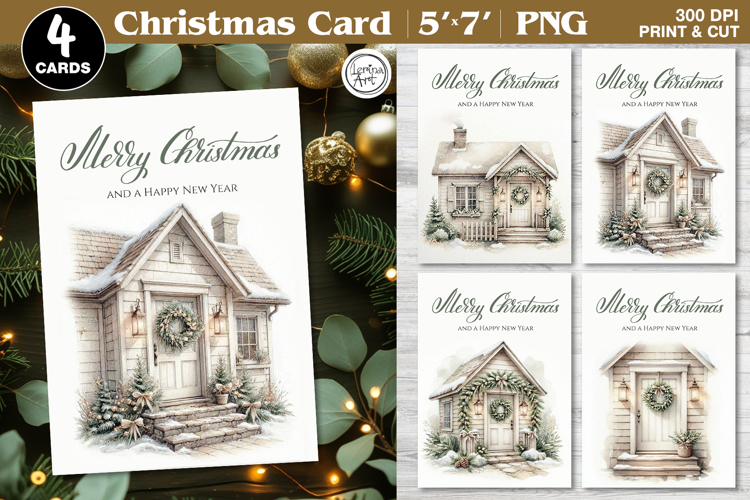 Merry Christmas Card. Printable cards