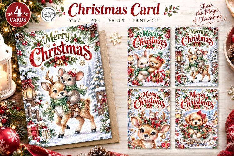 Merry Christmas Card. Printable cards