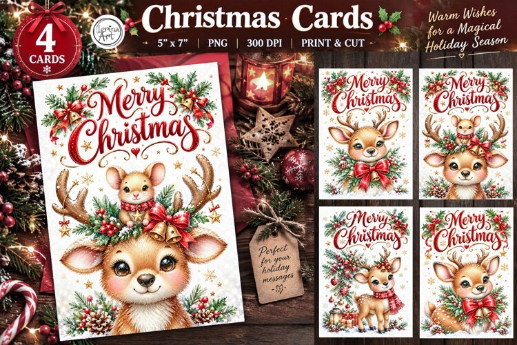Merry Christmas Card. Printable cards
