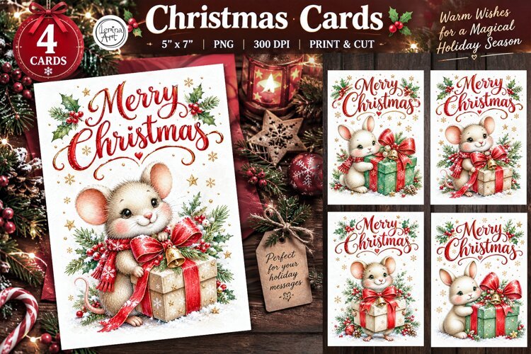 Merry Christmas Card. Printable cards