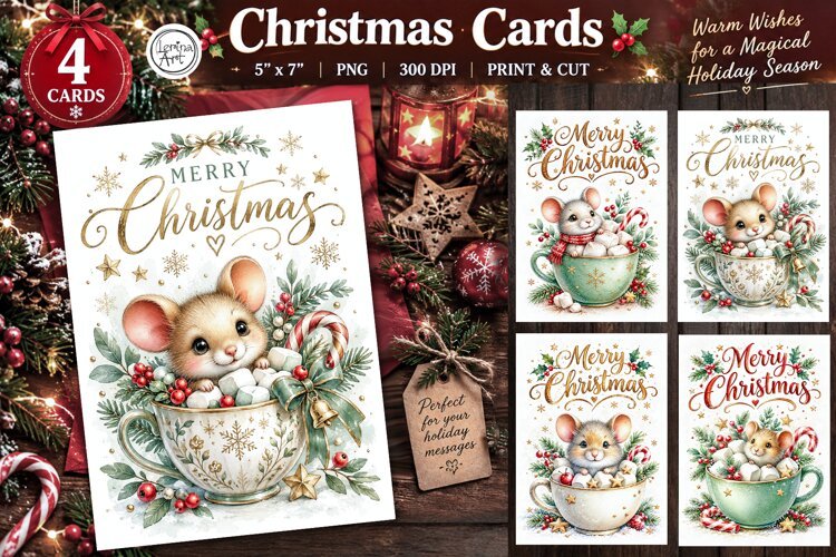 Merry Christmas Card. Printable cards