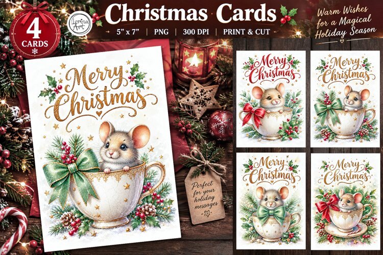 Merry Christmas Card. Printable cards