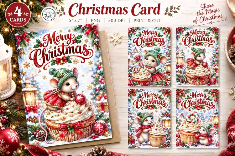 Merry Christmas Card. Printable cards