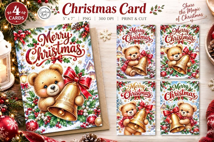 Merry Christmas Card. Printable cards