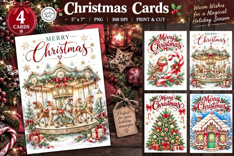 Merry Christmas Card. Printable cards