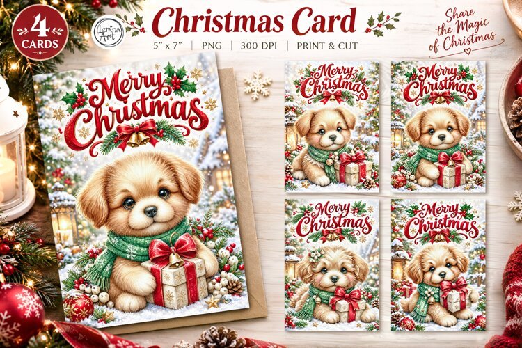 Merry Christmas Card. Printable cards