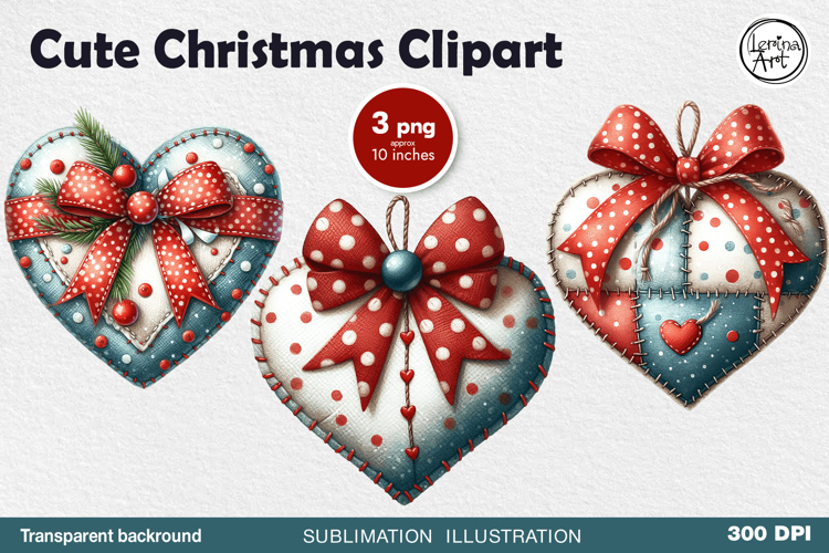 Christmas Heart. Christmas clipart. PNG sublimation