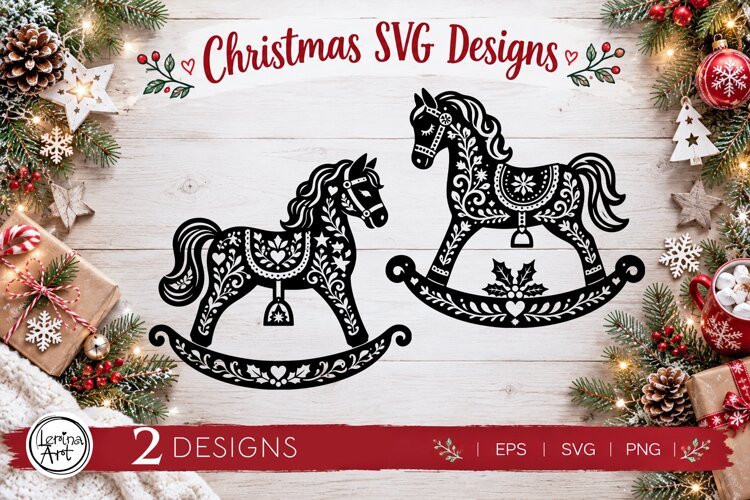 Cozy Christmas SVG | Rocking Horse Svg