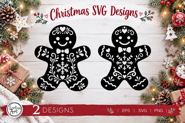 Cozy Christmas SVG | Gingerbread Boy Svg