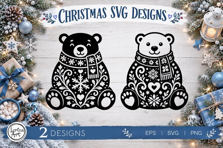 Cozy Christmas SVG | Polar Bear Svg