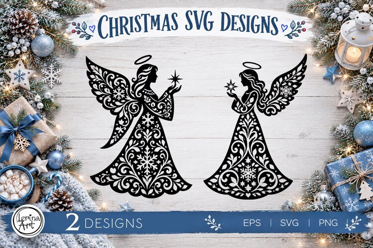 Cozy Christmas SVG | Christmas Angel Svg
