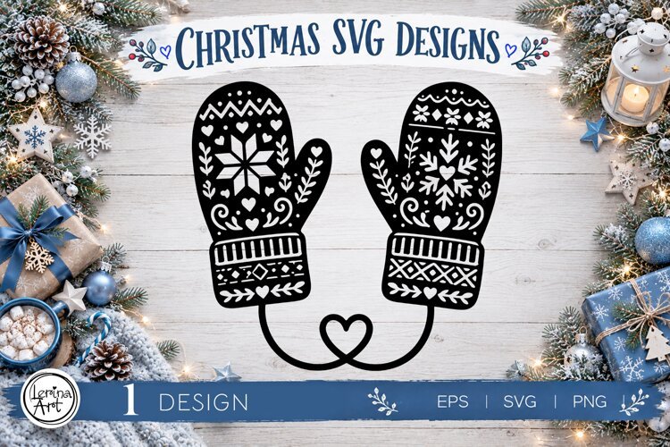 Cozy Christmas SVG | Mittens Svg