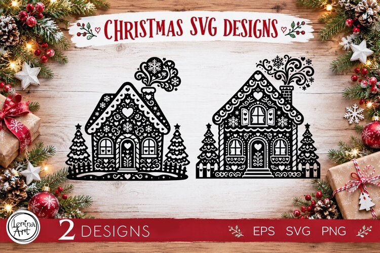 Cozy Christmas SVG | Gingerbread House Svg