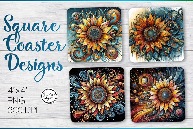 Sunflower Coaster Sublimation