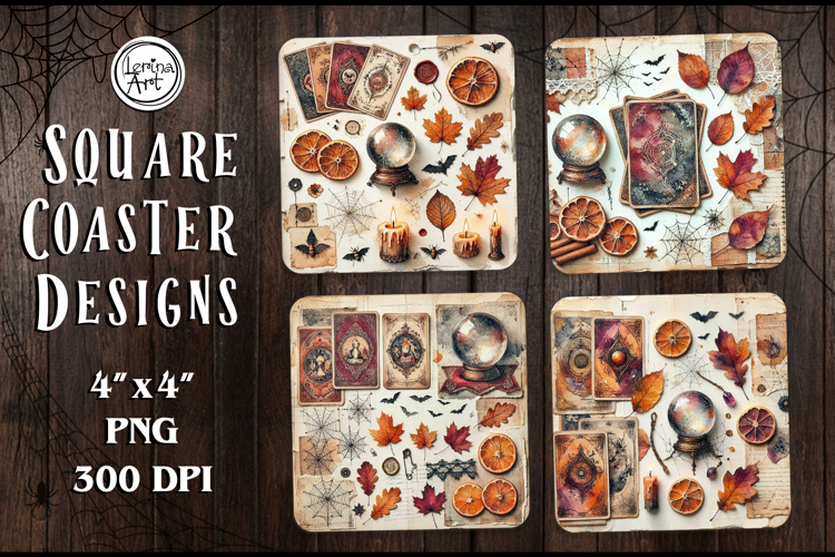 Halloween Coaster Design, 4 PNG