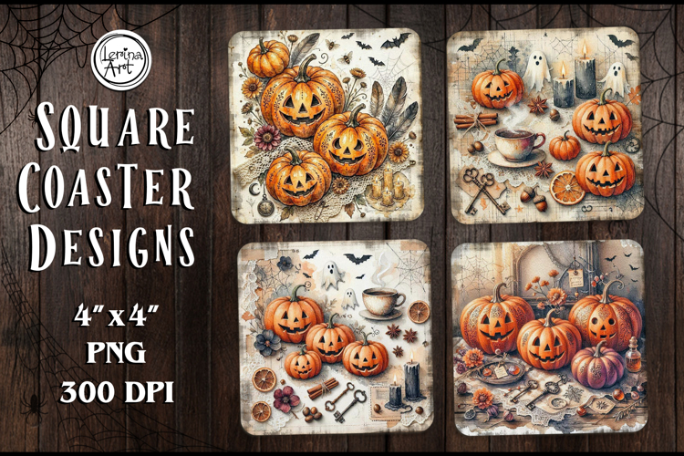 Halloween Coaster Design, 4 PNG