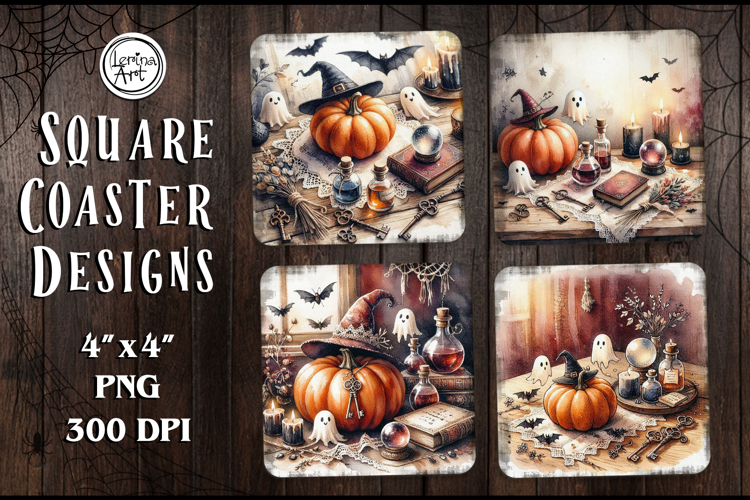 Halloween Coaster Design, 4 PNG