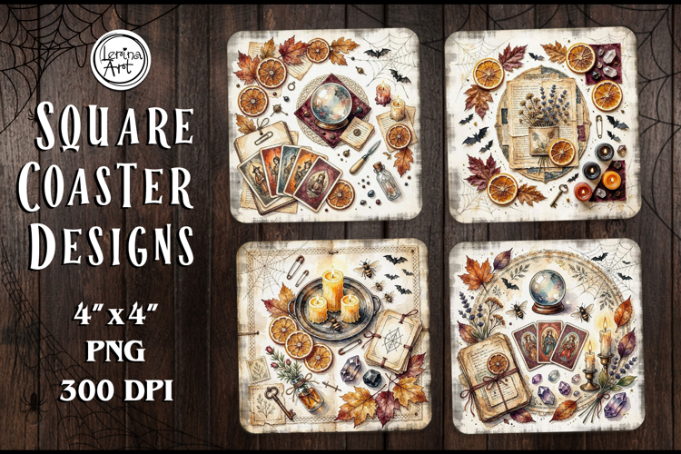 Halloween Coaster Design, 4 PNG