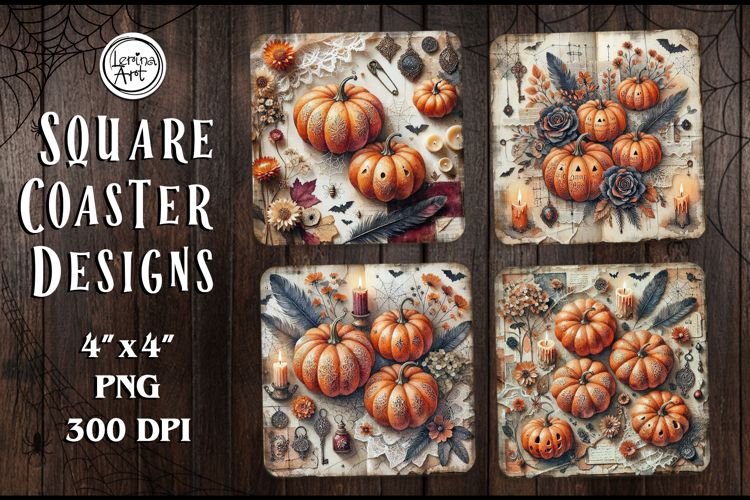Halloween Coaster Design, 4 PNG