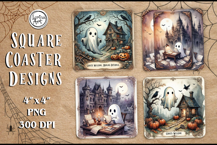 Halloween Coaster Design, 4 PNG