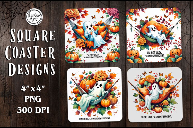 Halloween Coaster Design, 4 PNG
