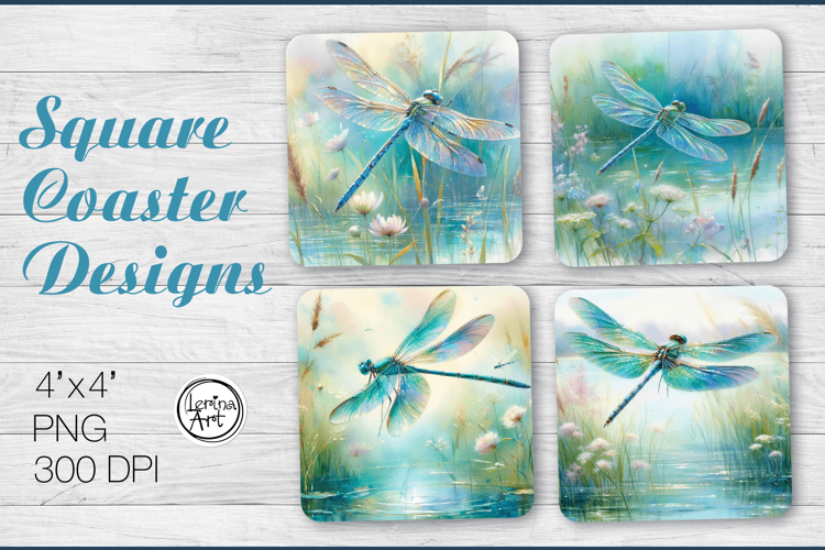 Dragonfly Coaster Sublimation, Under the Sky