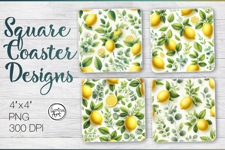 Fruits. Lemon. Coaster Sublimation
