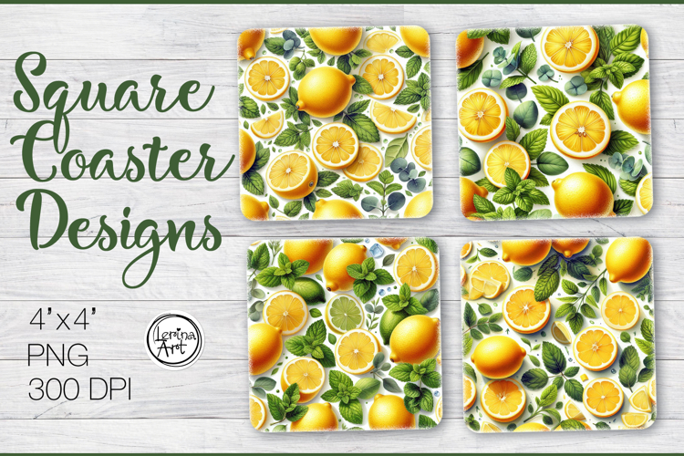 Fruits. Lemon. Coaster Sublimation