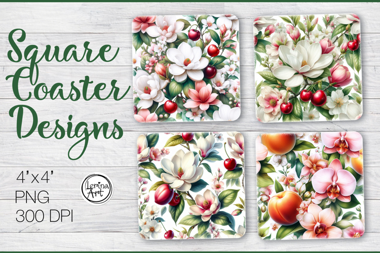 Fruits. Cherry. Coaster Sublimation