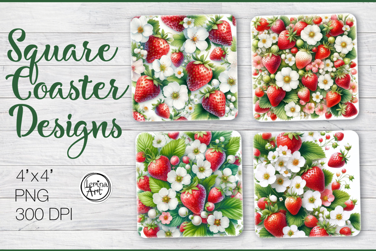Fruits. Strawberry. Coaster Sublimation