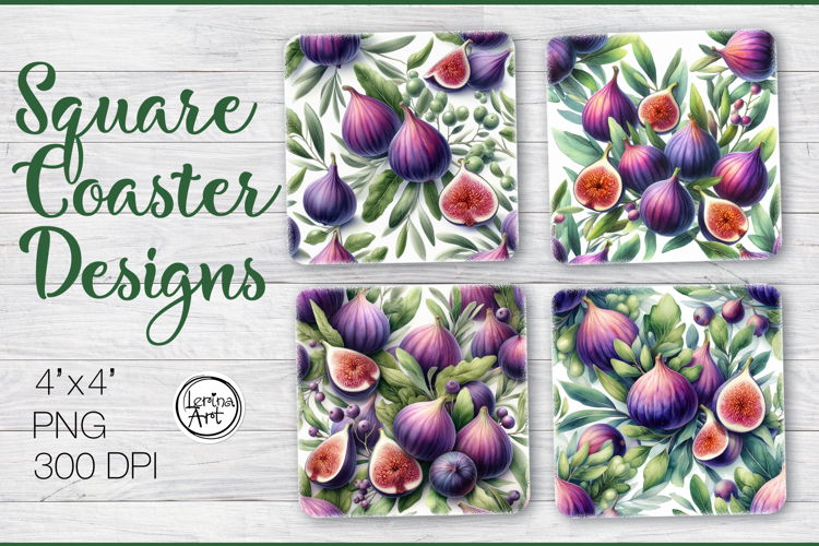 Fruits. Figs. Coaster Sublimation